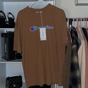 MENS CHAMPION SHORT SLEEVE T-SHIRT || LETHER BROWN🤎